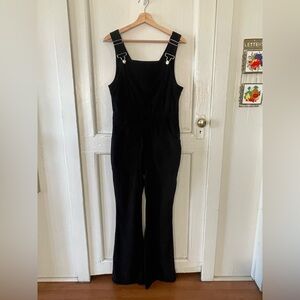 Avec Les Filles Black Jumpsuit Womens M Corduroy Overalls Boho Anthropologie